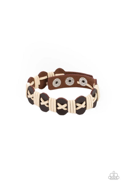 Macho Maverick - Brown Bracelet - Paparazzi Accessories UB150