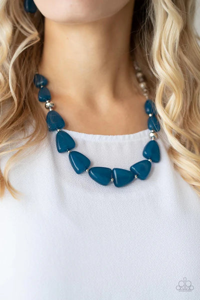 Tenaciously Tangy - Blue Paparazzi Necklace (PZ-5203)
