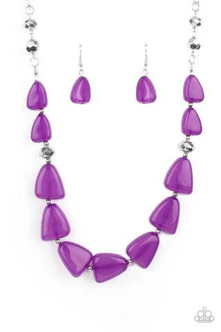 Tenaciously Tangy - Purple Paparazzi Necklace (PZ-4511)
