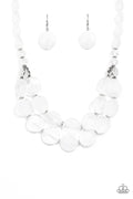 Beach Day Demure - White Paparazzi Necklace (S007)