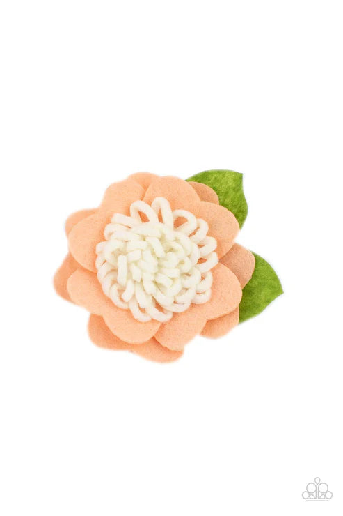 Homegrown Garden - Orange Hair Clip - Paparazzi Accessories (PZ-5044)