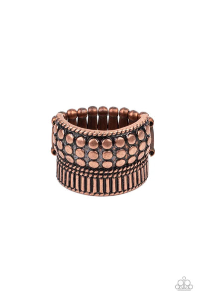 Tenacious Texture - Copper Paparazzi Ring  (T73)