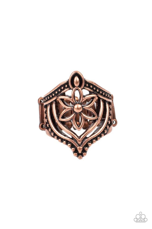 Eastern Eden - Copper Paparazzi Ring (T120)