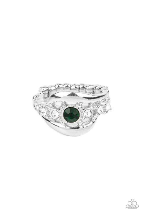 Graceful Gallantry - Green Paparazzi Ring (T30)