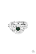 Graceful Gallantry - Green Paparazzi Ring (T30)