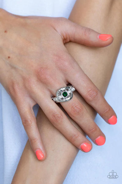 Graceful Gallantry - Green Paparazzi Ring (T30)