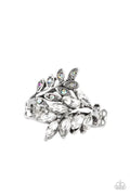 Glowing Gardenista - White Paparazzi Ring (T99)
