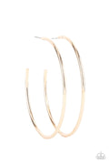 Mega Metro - Gold Paparazzi Earrings