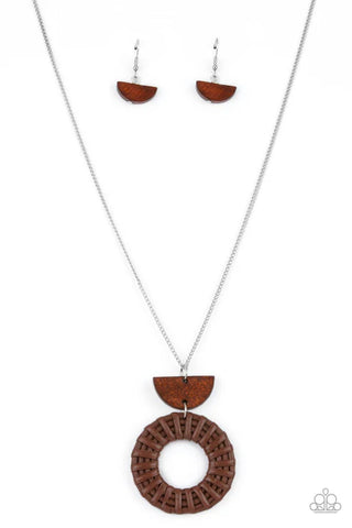 Homespun Stylist - Brown Paparazzi Necklace (PZ-5085)