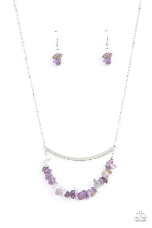 Pebble Prana - Purple Paparazzi Necklace (PZ-911)