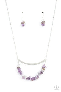 Pebble Prana - Purple Paparazzi Necklace (PZ-911)