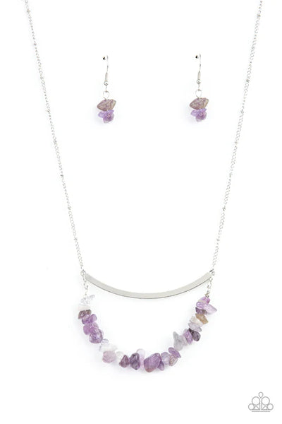 Pebble Prana - Purple Paparazzi Necklace (PZ-911)