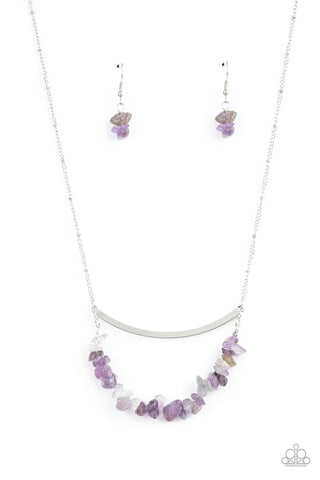 Pebble Prana - Purple Paparazzi Necklace (PZ-911)