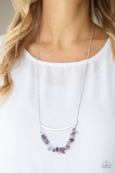 Pebble Prana - Purple Paparazzi Necklace (PZ-911)