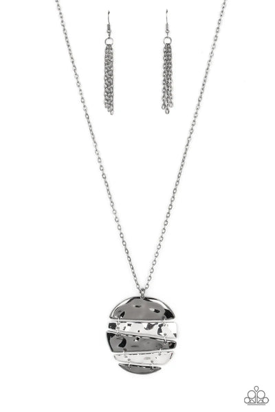 Shattered Sunset - Black Paparazzi Necklace (PZ-2853)