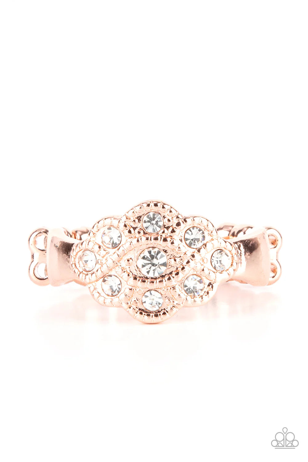 Floral Frou-Frou - Copper Ring - Paparazzi Accessories (T34)