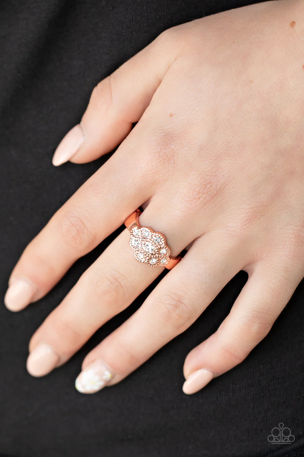 Floral Frou-Frou - Copper Ring - Paparazzi Accessories (T111)