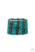 Tropical Nirvana - Blue Paparazzi Bracelet (PZ-5344)