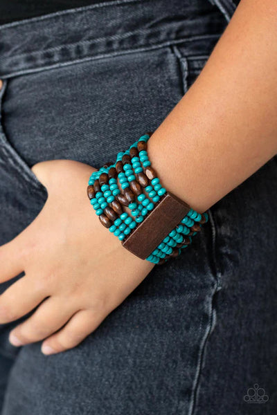 Tropical Nirvana - Blue Paparazzi Bracelet (PZ-5344)