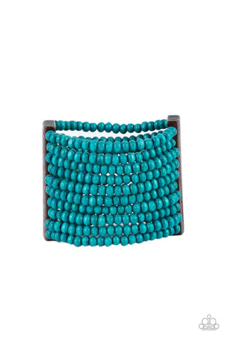 Waikiki Wonderland - Blue Paparazzi Bracelet (PZ-502)