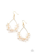 Marina Banquet - Gold Paparazzi Earrings (PZ-1266)