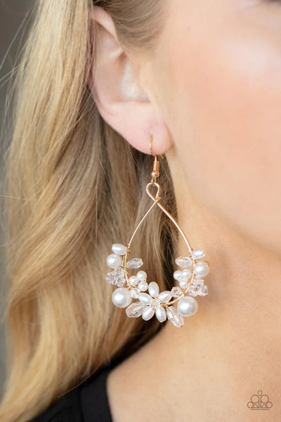 Marina Banquet - Gold Paparazzi Earrings