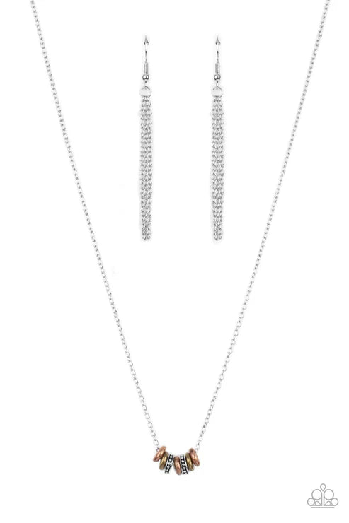 Dainty Dalliance - Multi Paparazzi Necklace (PZ-2916)