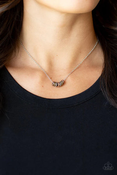 Dainty Dalliance - Multi Paparazzi Necklace (PZ-2916)