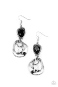 Galactic Drama - Black Paparazzi Earrings