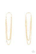 Vintage VIP - Gold Paparazzi Post Earrings (PZ-3933)
