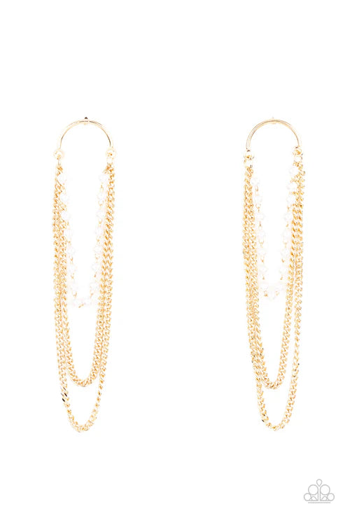 Vintage VIP - Gold Paparazzi Post Earrings (PZ-3933)