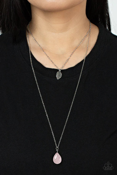 Natural Essence - Pink Paparazzi Necklace (PZ-5266)