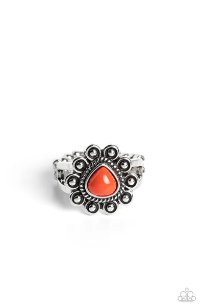 Fruity Frou-Frou - Orange Paparazzi Ring (T89)