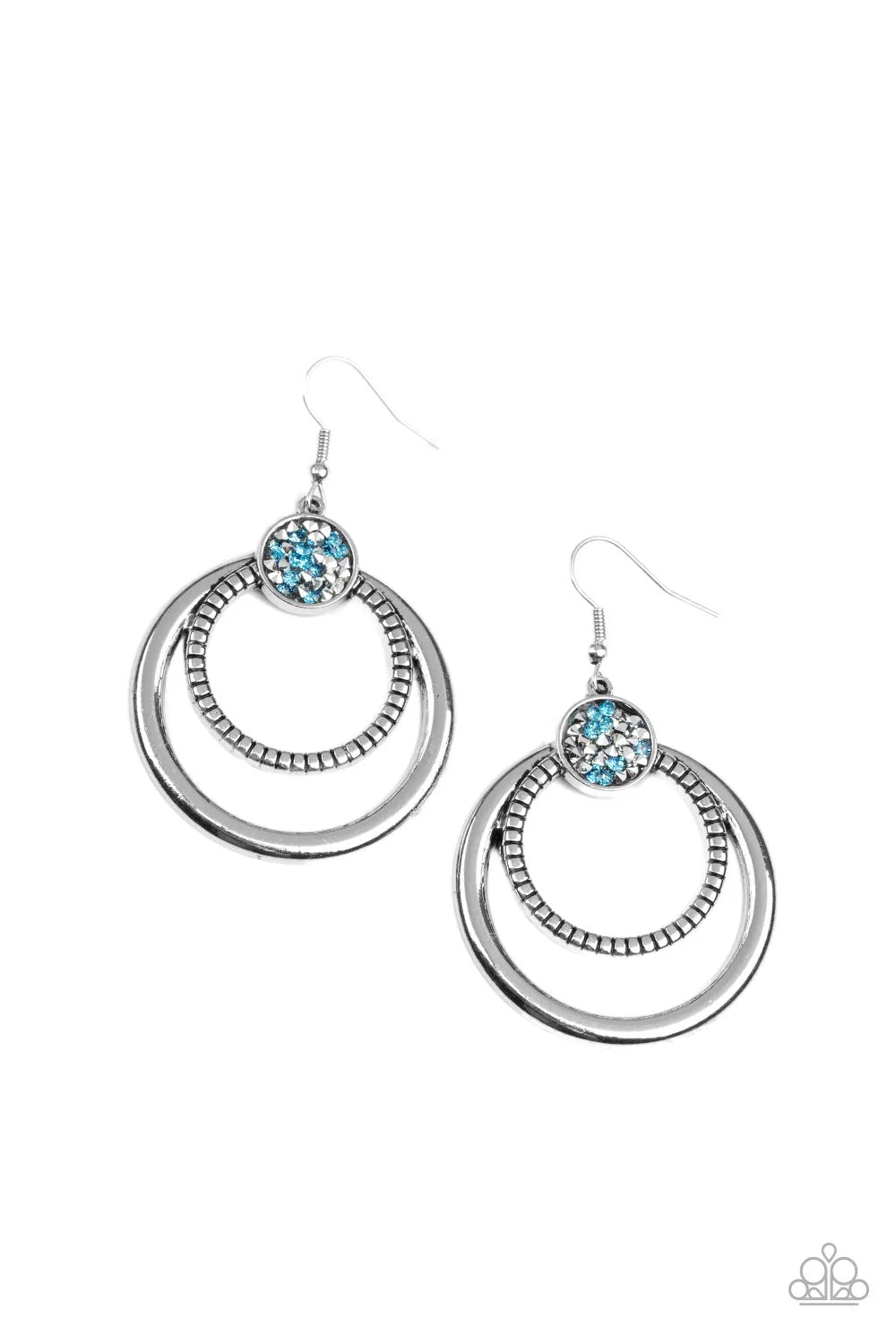 Spun Out Opulence - Blue Paparazzi Earrings (PZ-5241)