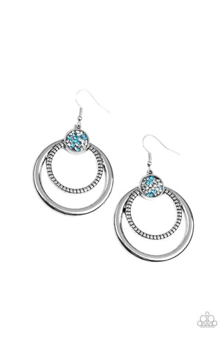 Spun Out Opulence - Blue Paparazzi Earrings (PZ-5241)