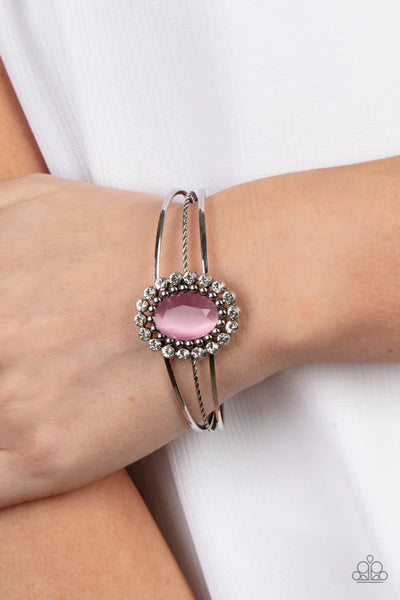 Prismatic Flower Patch - Pink Paparazzi Bracelet (PZ-3874)