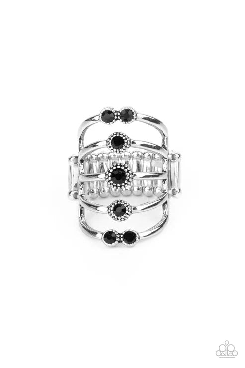 Layer On The Luster - Black Paparazzi Ring (T105)