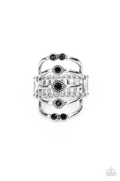 Layer On The Luster - Black Paparazzi Ring (T105)