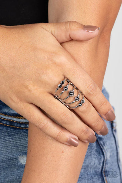 Layer On The Luster - Black Paparazzi Ring (T105)