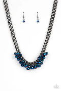 Galactic Knockout - Blue Paparazzi Necklace (PZ-5197)
