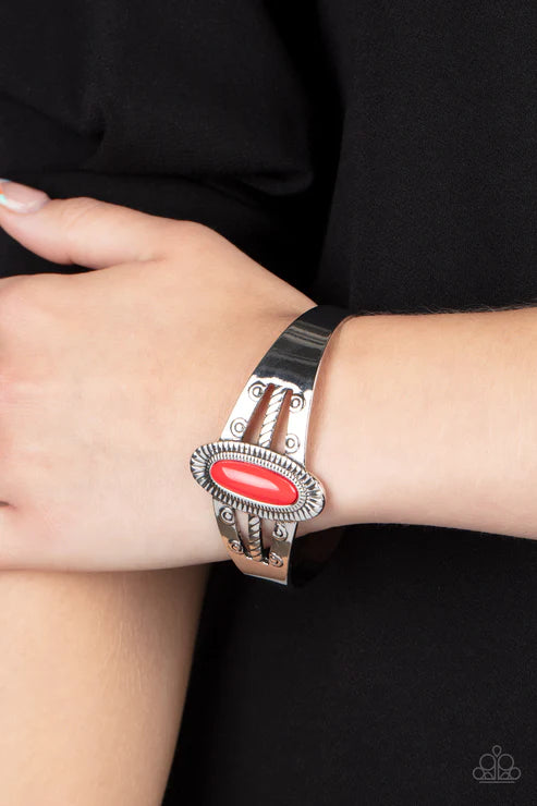 Wanderlust Walkabout - Red Paparazzi Bracelet (PZ-5759)