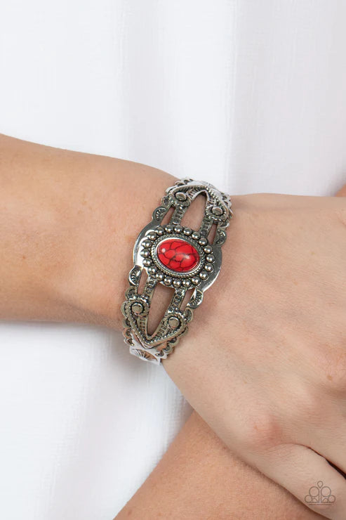 Sonoran Soul Searcher - Red Paparazzi Bracelet (PZ-5663)