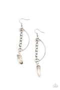 Yin to My Yang - Silver Paparazzi Earrings (PZ-3909)