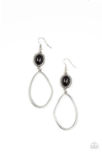 Adventurous Allure - Black Paparazzi Earrings (PZ-4652)