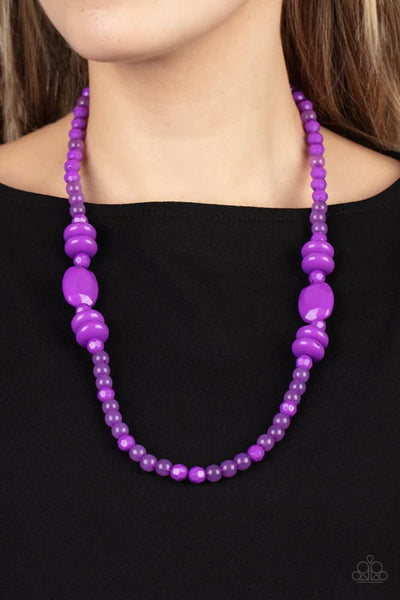 Tropical Tourist - Purple Paparazzi Necklace (PZ-S001)