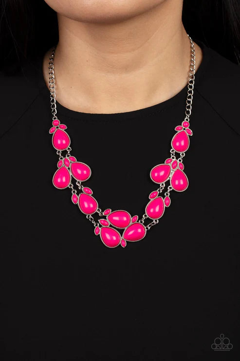 Botanical Banquet - Pink Paparazzi Necklace  (PZ-540)