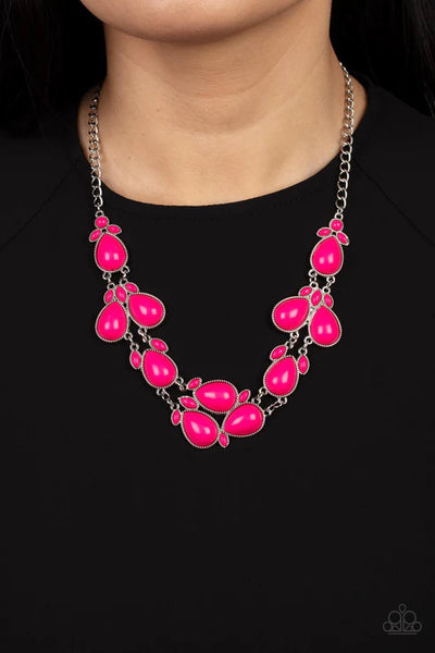 Botanical Banquet - Pink Paparazzi Necklace (PZ-3822)