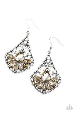 Exemplary Elegance - Brown Paparazzi Earrings (PZ-2584)