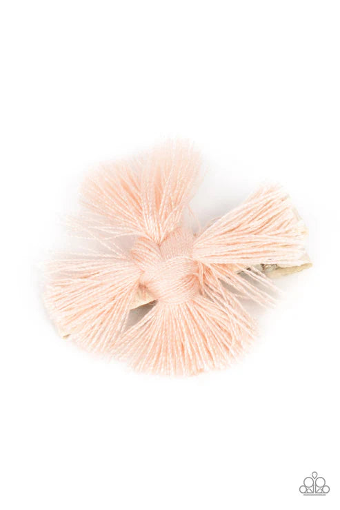 Tasseled Terrace - Pink Paparazzi Hair Clip (PZ-5190)