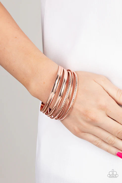 Stackable Shimmer - Copper Paparazzi Bracelet